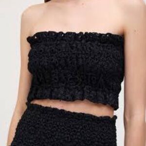 NWT Hill House June Nap Top in Black Scallop Lace S Rare Taylor Swift